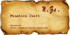 Misetics Zsolt névjegykártya